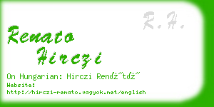 renato hirczi business card